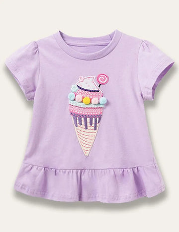 Cotton Appliqué T-shirt - Mini Taylor